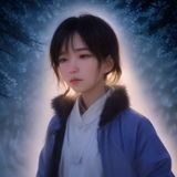 同人网站内容总监苏雨涵，长发温柔笑容，身着浅色上衣，背景为书架与绿植